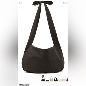 AMOMENTO Crossbody Brown Nylon Bag